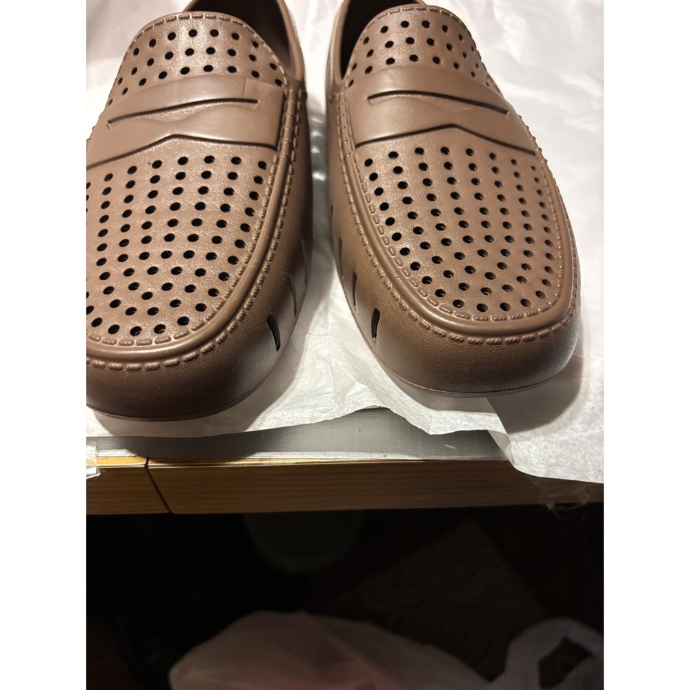 FLOATERS Mens Penny Loafer Brown Comfort Slip On Clogs Shoes Casual - Picture 4 of 8